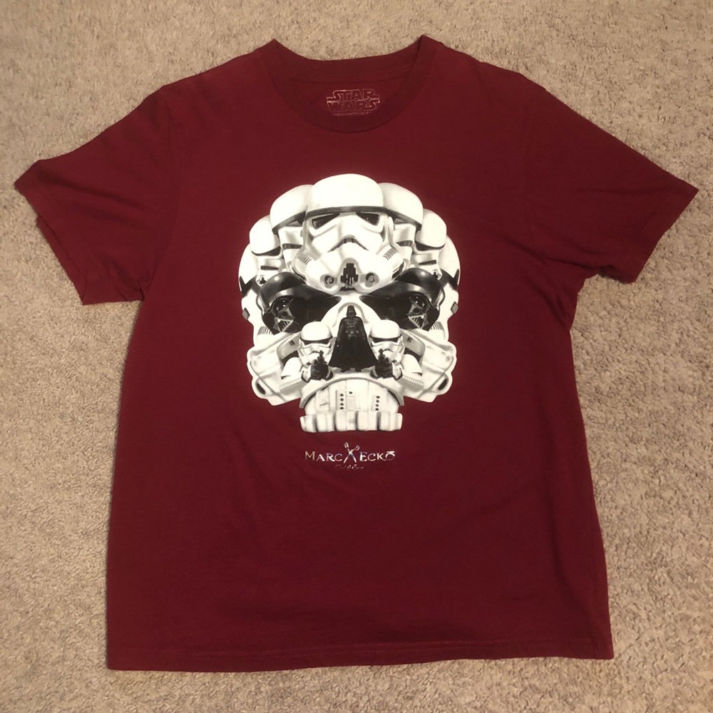 Mens star wars marc ecko t shirt red darth vader M
